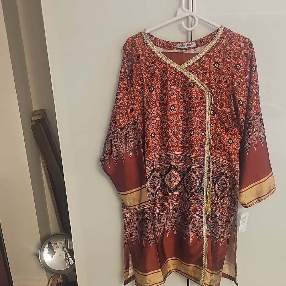 Red and Gold Patterned Tunic